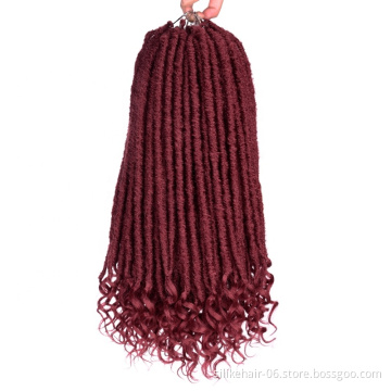 Wholesale Afo Faux Locs Hair Extensions 14 inch 24 stands ombre faux dreadlocks faux locs crochet hair dreadlock Goddess braids